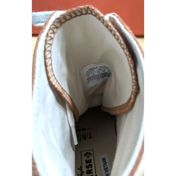 NIB Converse Chuck 70 Brown De Luxe Heel Hi Top Unisex Platform Shoes W9 M7 - Picture 11 of 14